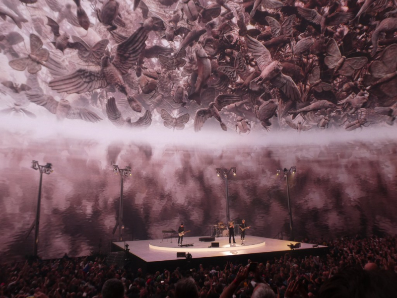 Группа U2 выступила внутри сферического центра MSG Sphere в Лас-Вегасе