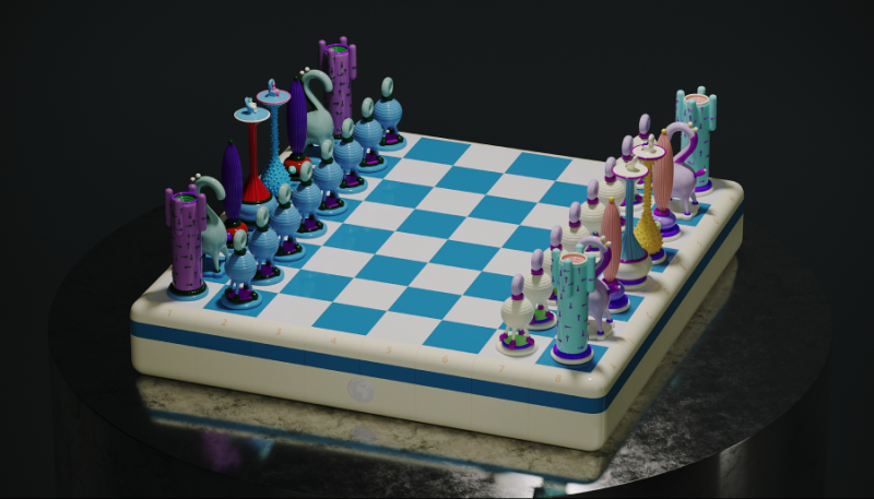 Дизайнер Тарас Желтышев выпустил коллекцию шахмат Another Kingdom: Light Stage
