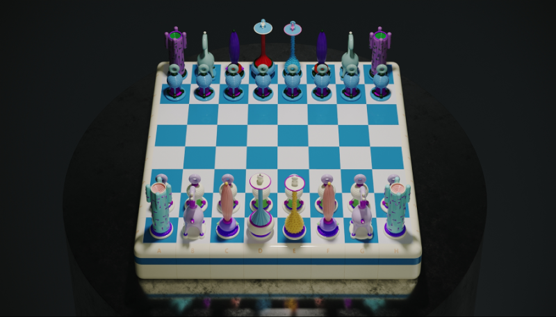 Дизайнер Тарас Желтышев выпустил коллекцию шахмат Another Kingdom: Light Stage