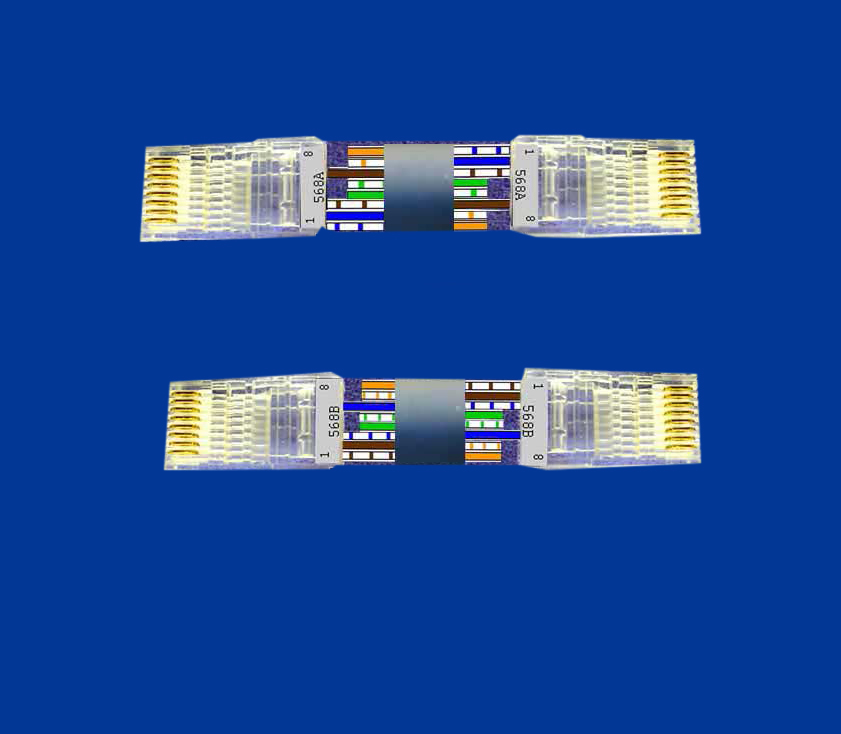 Распиновка веб кабеля RJ-45 на 4 и 8 проводов