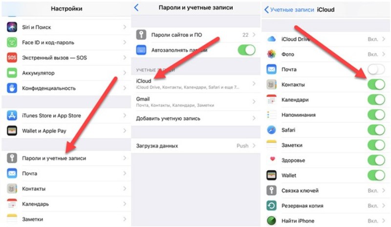 Перенос телефонной книжки с iPhone на iPhone