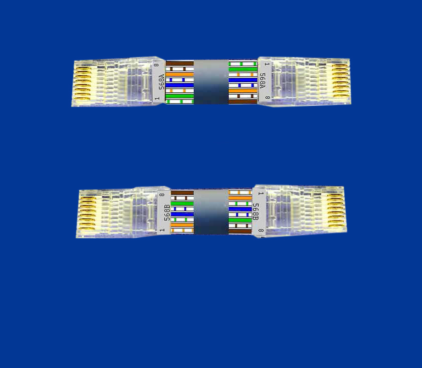 Распиновка веб кабеля RJ-45 на 4 и 8 проводов