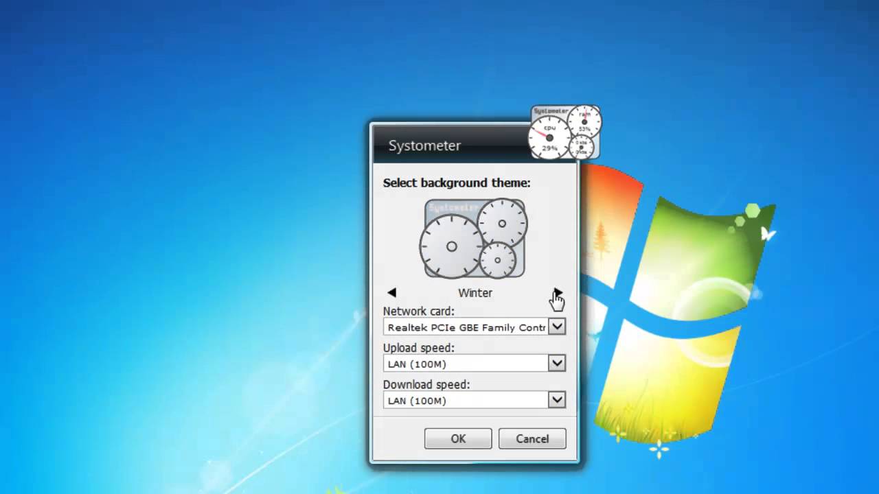 Виджет скорости веба для Windows 10