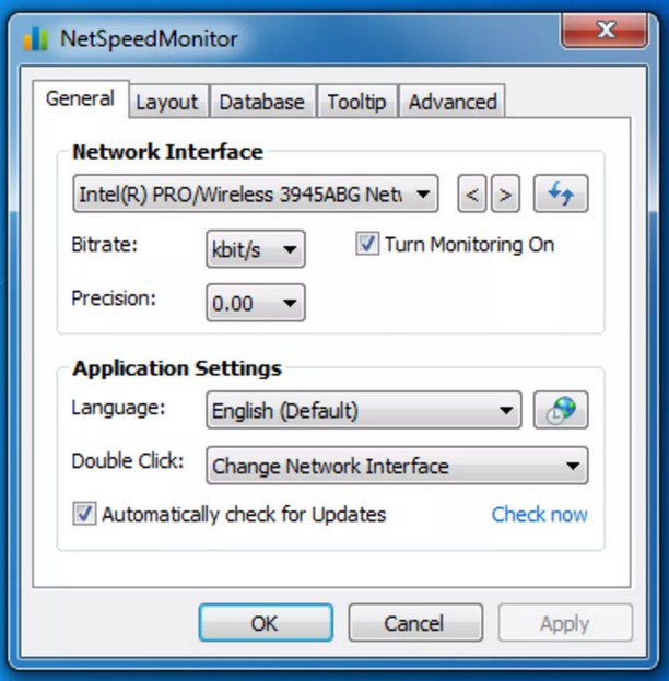 Виджет скорости веба для Windows 10