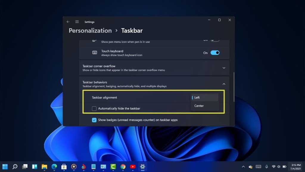 Как уменьшить панель задач в Windows 11 — подробное управление